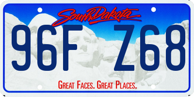 SD license plate 96FZ68