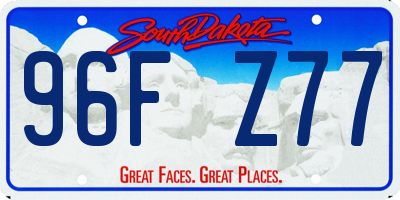 SD license plate 96FZ77