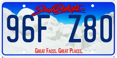 SD license plate 96FZ80
