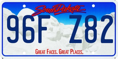 SD license plate 96FZ82