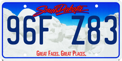 SD license plate 96FZ83