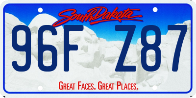 SD license plate 96FZ87