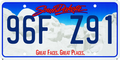 SD license plate 96FZ91