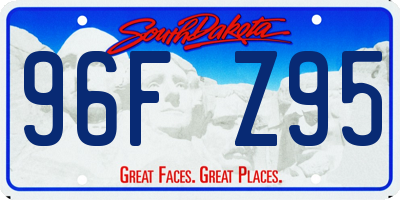 SD license plate 96FZ95