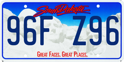 SD license plate 96FZ96