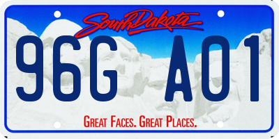 SD license plate 96GA01