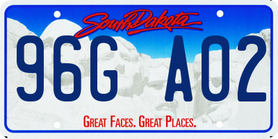 SD license plate 96GA02