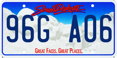 SD license plate 96GA06