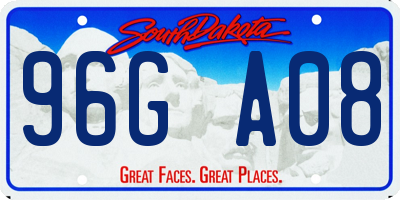 SD license plate 96GA08