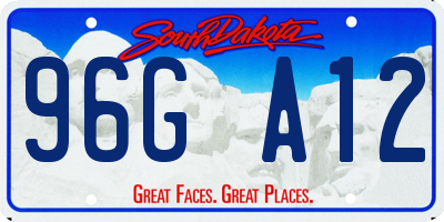 SD license plate 96GA12