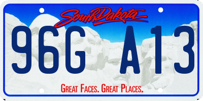 SD license plate 96GA13
