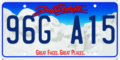 SD license plate 96GA15
