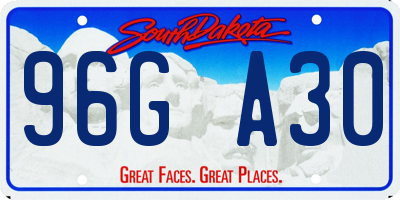 SD license plate 96GA30