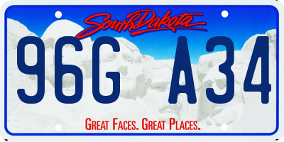 SD license plate 96GA34