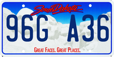 SD license plate 96GA36