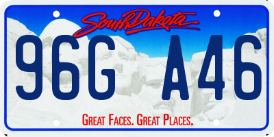 SD license plate 96GA46