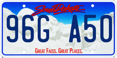 SD license plate 96GA50