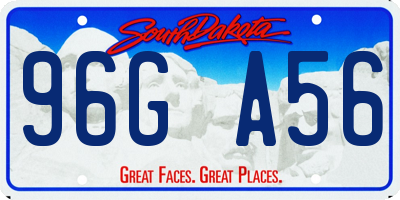SD license plate 96GA56