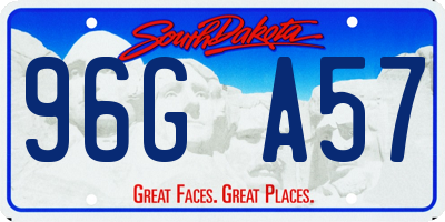 SD license plate 96GA57