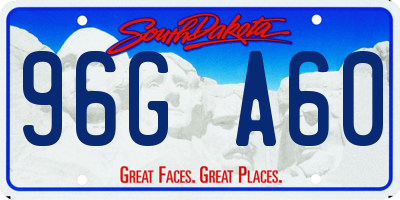 SD license plate 96GA60