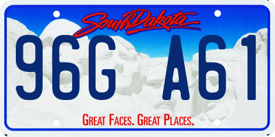 SD license plate 96GA61