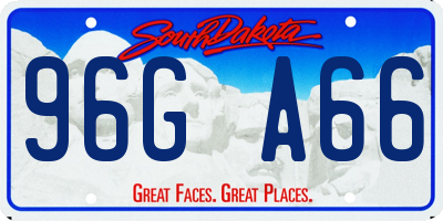 SD license plate 96GA66