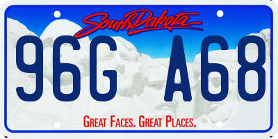 SD license plate 96GA68