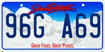 SD license plate 96GA69