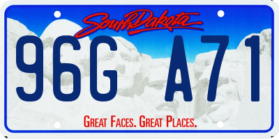 SD license plate 96GA71