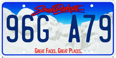 SD license plate 96GA79