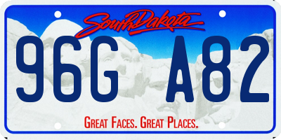 SD license plate 96GA82