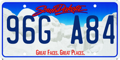 SD license plate 96GA84