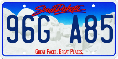 SD license plate 96GA85