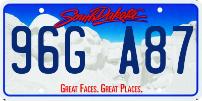 SD license plate 96GA87