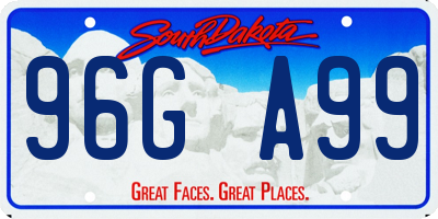 SD license plate 96GA99