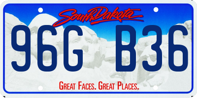 SD license plate 96GB36