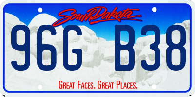 SD license plate 96GB38
