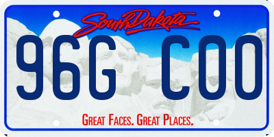 SD license plate 96GC00