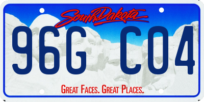 SD license plate 96GC04