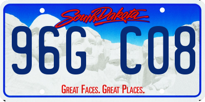 SD license plate 96GC08