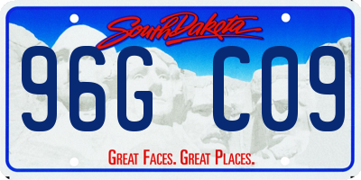 SD license plate 96GC09