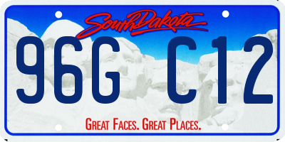 SD license plate 96GC12