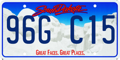 SD license plate 96GC15