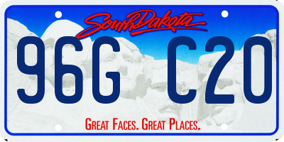 SD license plate 96GC20
