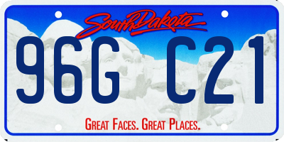 SD license plate 96GC21