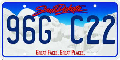 SD license plate 96GC22