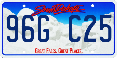 SD license plate 96GC25
