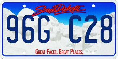 SD license plate 96GC28