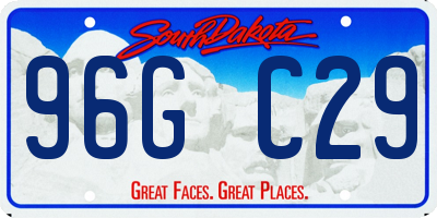 SD license plate 96GC29