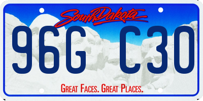SD license plate 96GC30